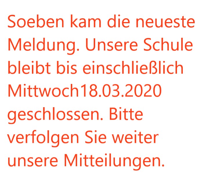 Weitere Verlängerung der Schulschließung