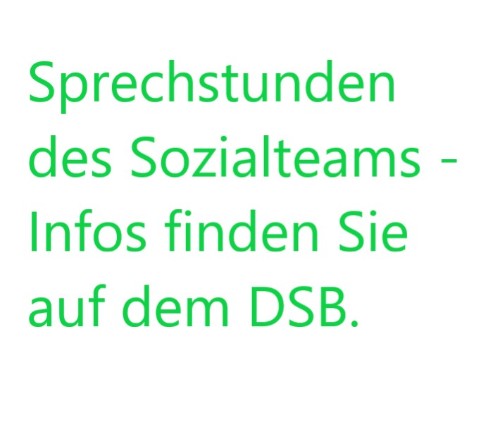 Sprechstunden des Sozialteams