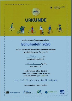 Klein, aber fein – unser Team beim Schulradeln war erfolgreich!
