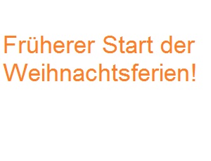 Frühere Weihnachtsferien