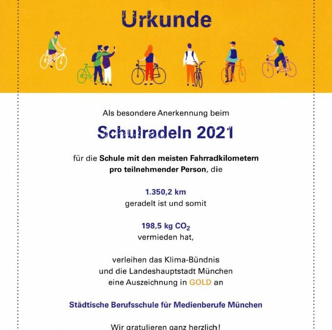 Schulradeln – unser Team war wieder erfolgreich